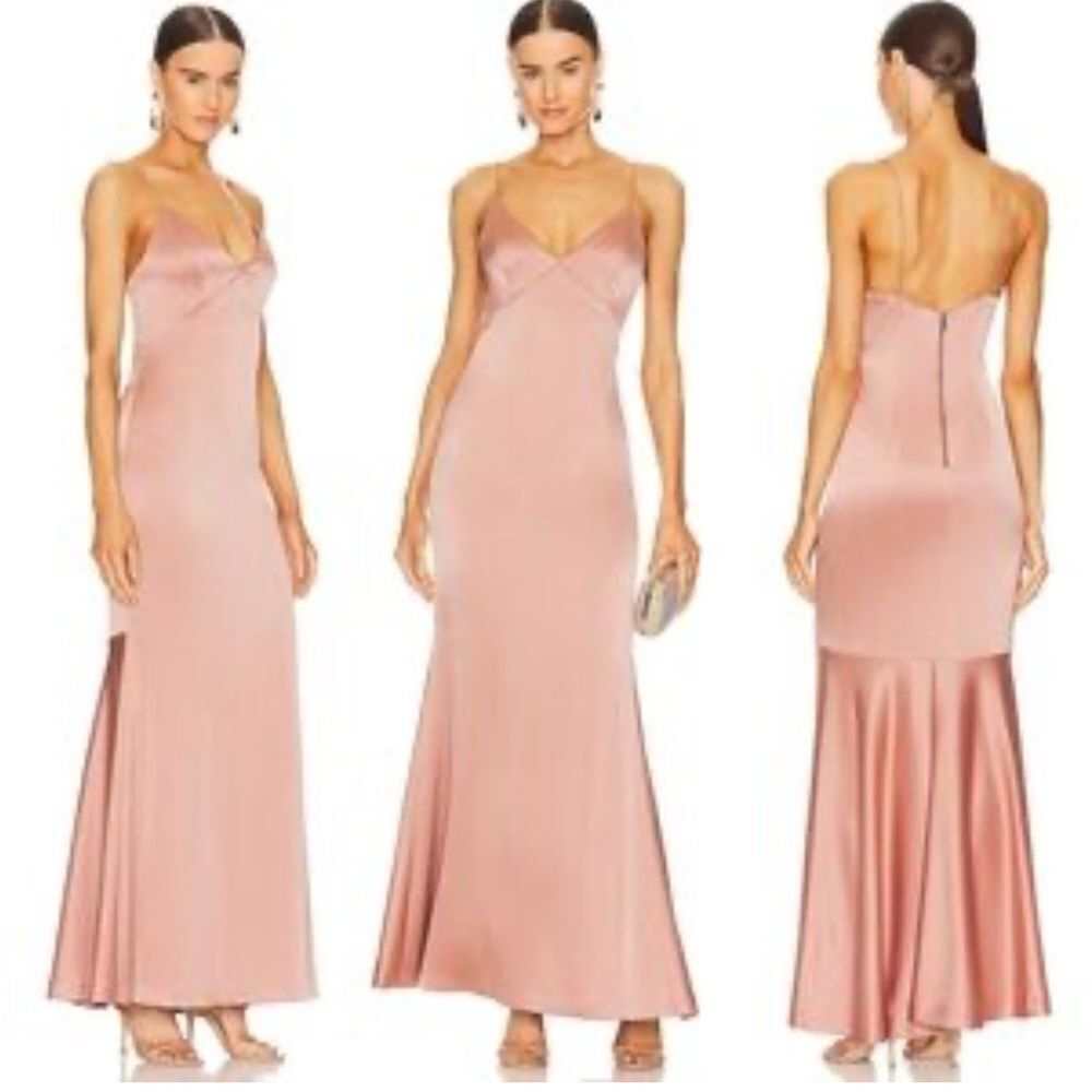 Alice + Olivia Julietta Satin-Crepe Maxi Slip
Dress NWT 2 $595